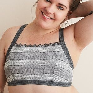 Crochet Lace High Neck Bralette